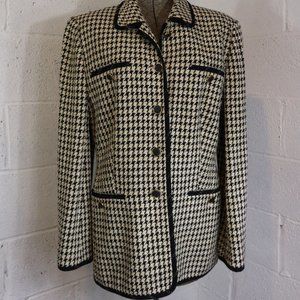VTG Escada Margaretha Ley Chenille Houndstooth Bzr